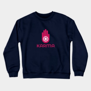 Karma Pink Hand Design. Crewneck Sweatshirt